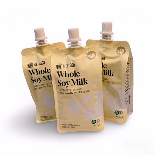 Three packs of HeiSoy Whole Soy Milk 